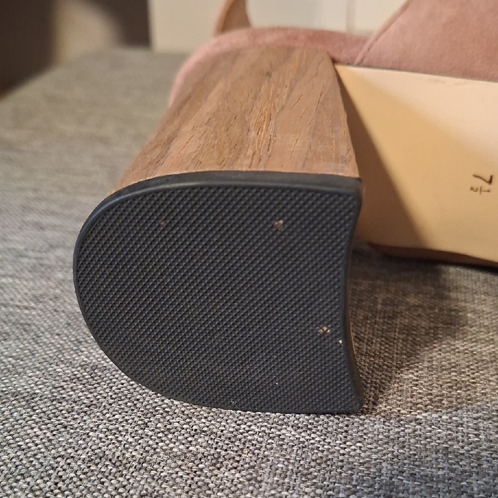 Sacha London Taupe Suede Platform Slingback Heels - Picture 9 of 11